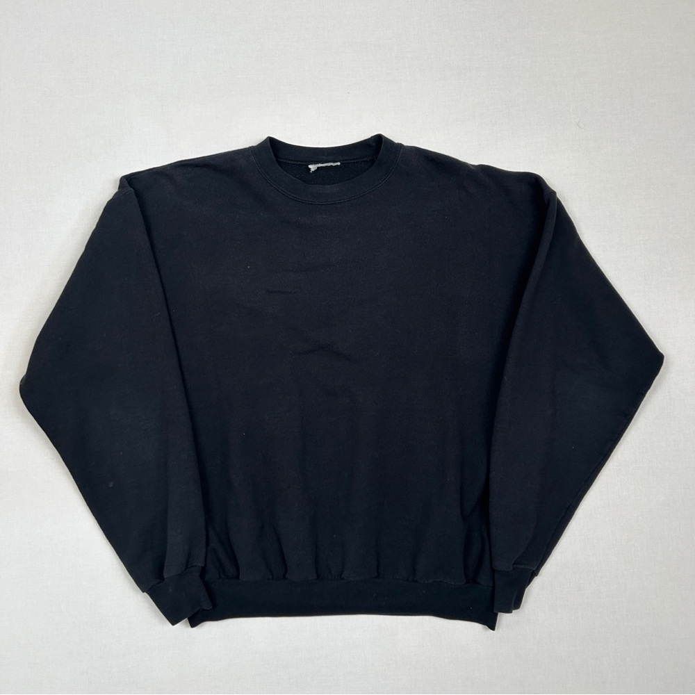 vintage 90s blank black crewneck